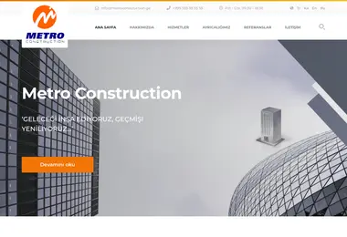 Screenshot of metroconstruction.ge