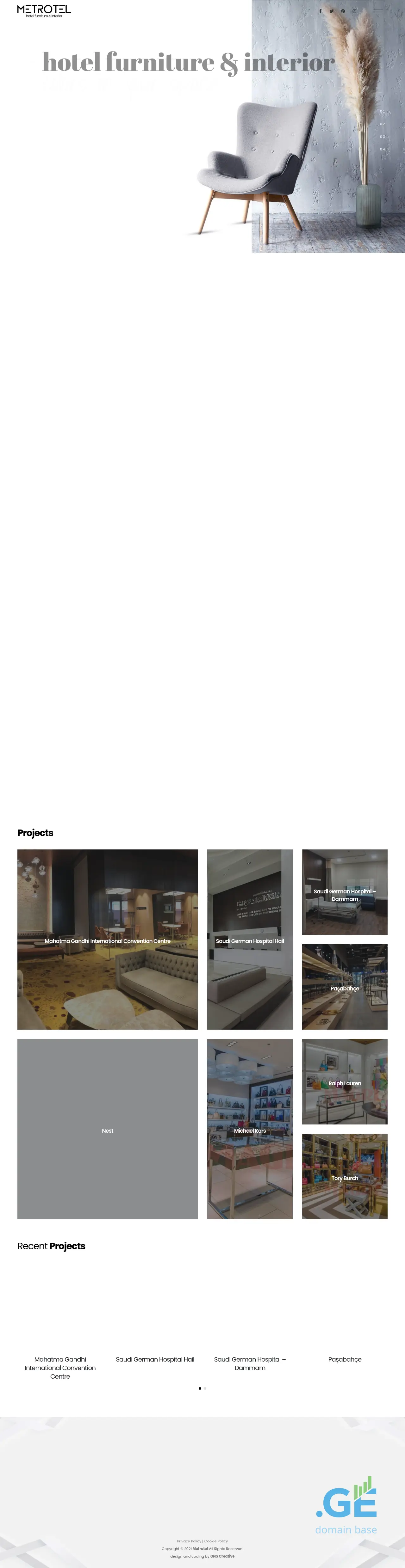 Screenshot of the site metrotel.ge