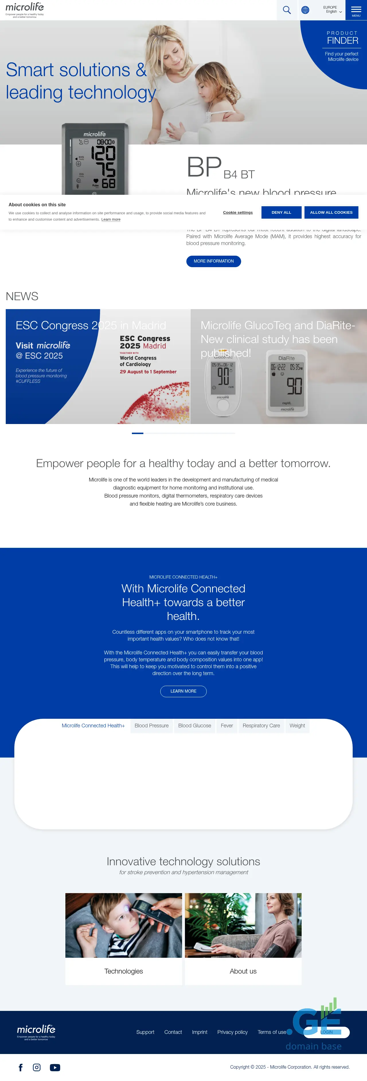 Screenshot of the site microlife.ge