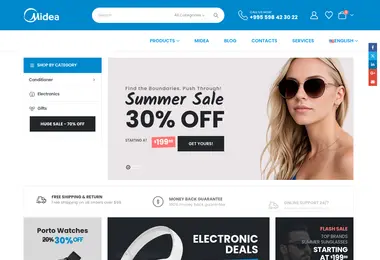 Screenshot of midea-saburtalo.ge