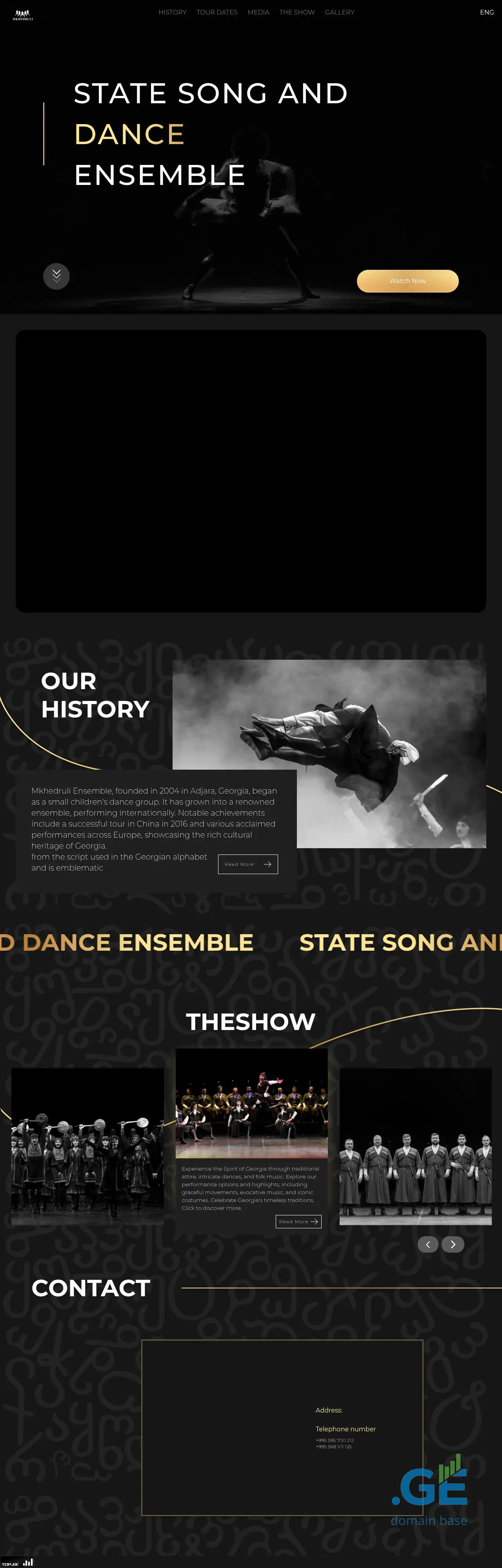 Screenshot of the site mkhedruli.ge