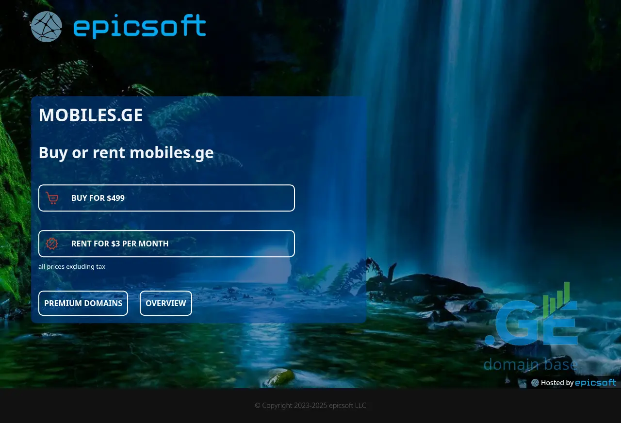 Screenshot of the site mobiles.ge