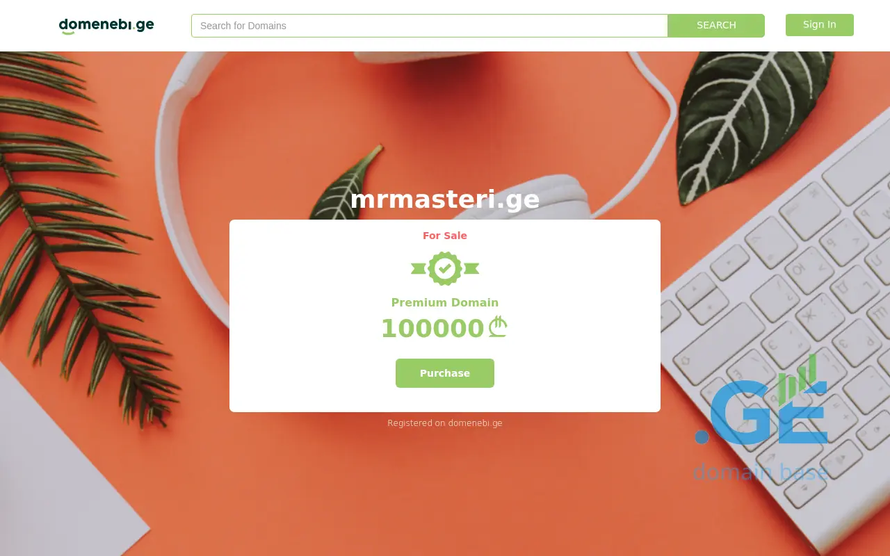 Screenshot of the site mrmasteri.ge