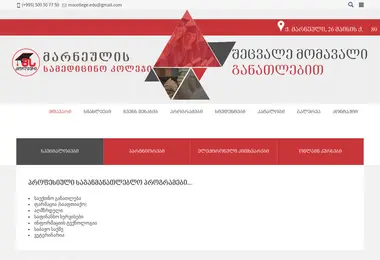 Screenshot of mscollege.ge