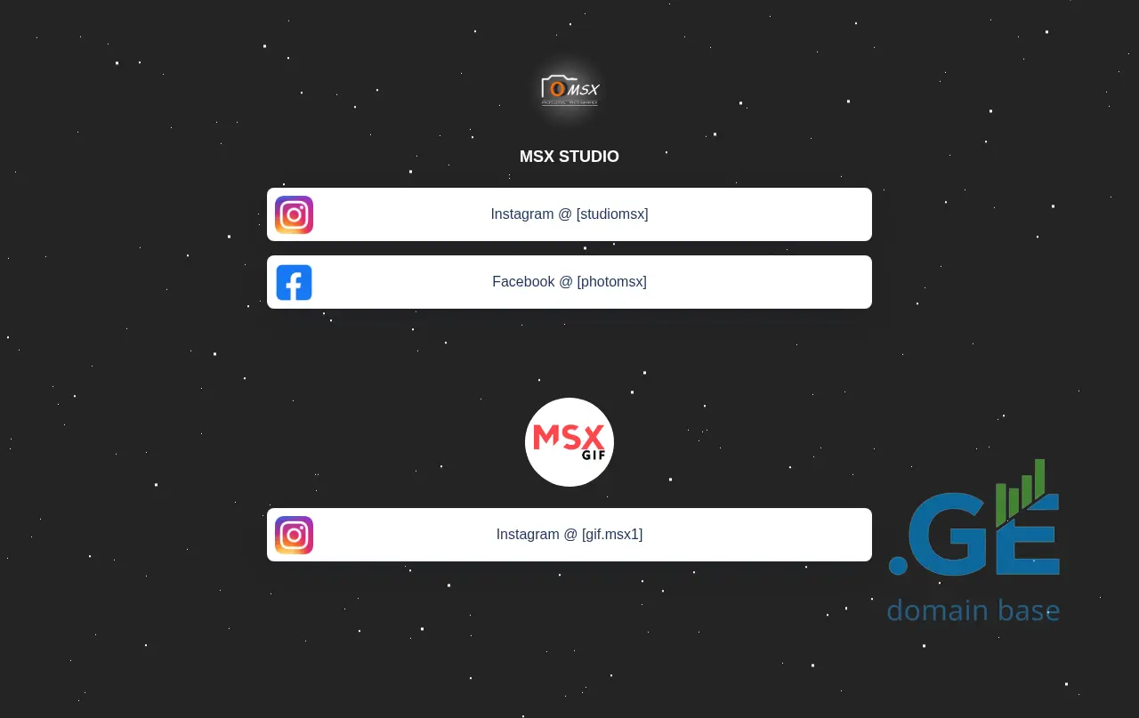 Screenshot of the site msx.ge