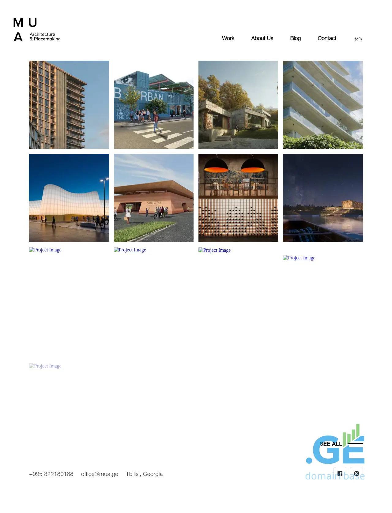 Screenshot of the site mua.ge