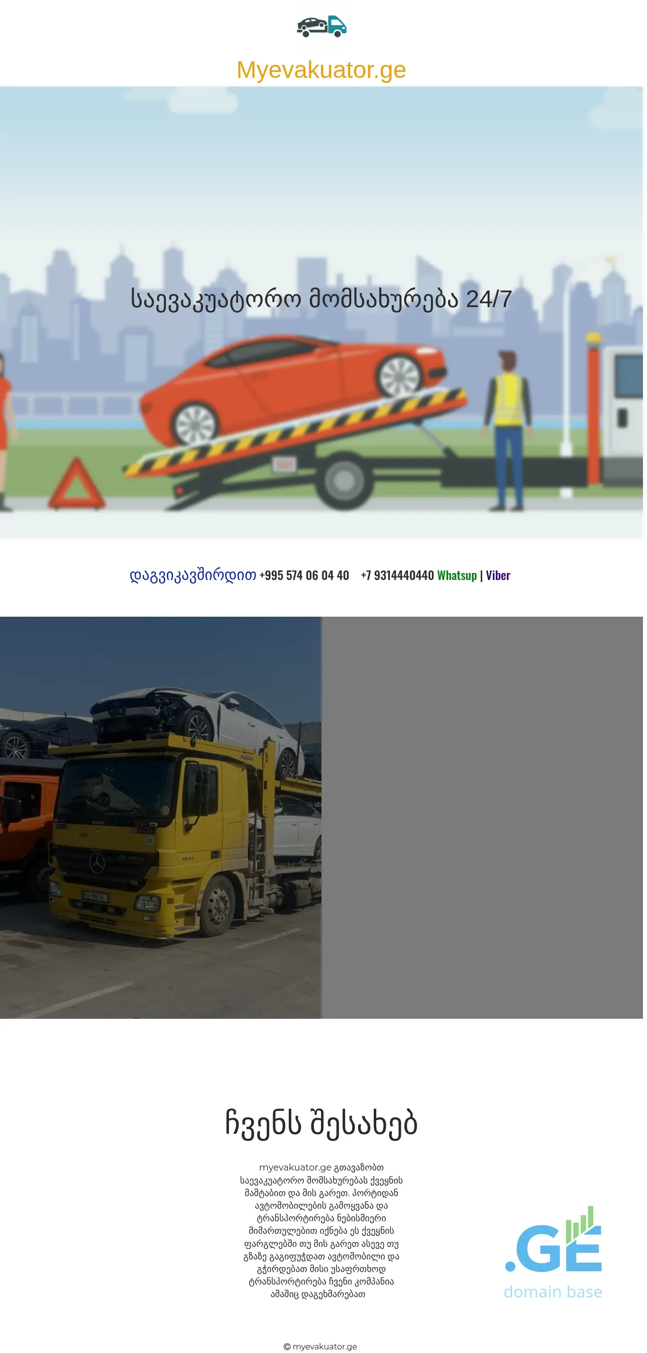 Screenshot of the site myevakuator.ge