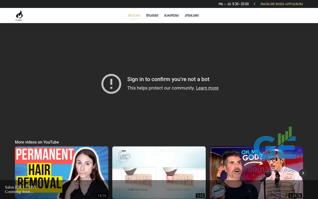 Screenshot of the site myexclusive.ge