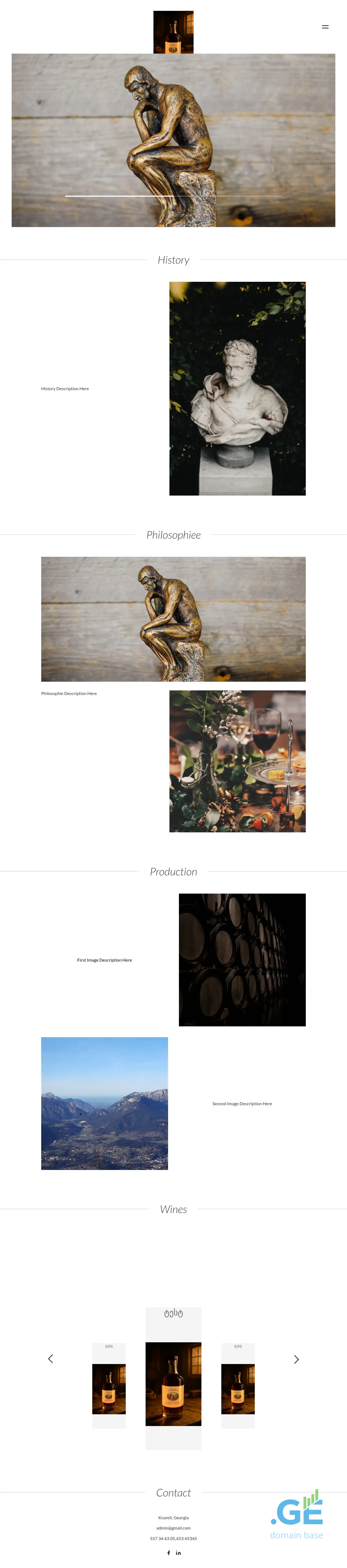 Screenshot of the site mykvareli.ge