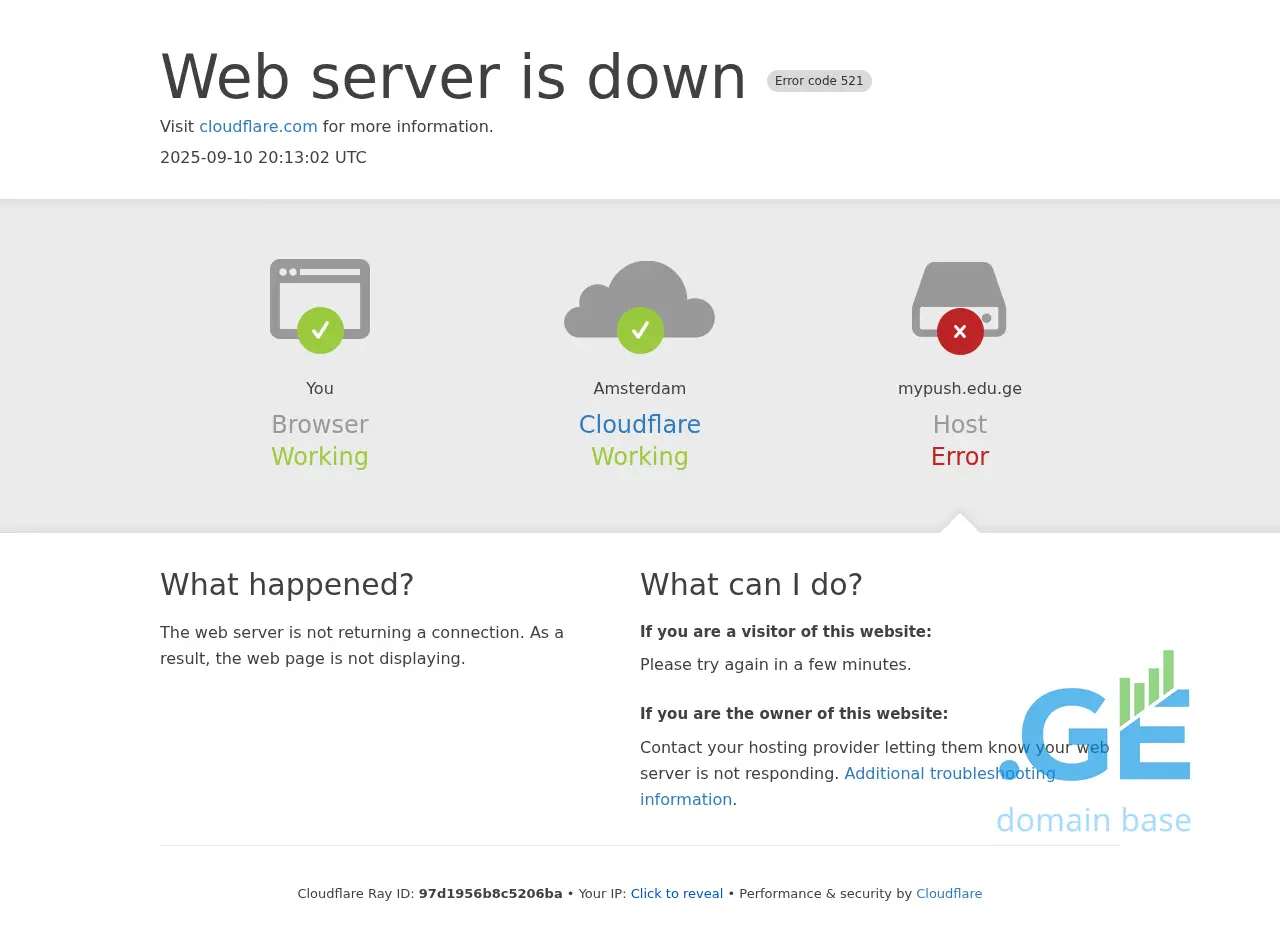 Screenshot of the site mypush.edu.ge