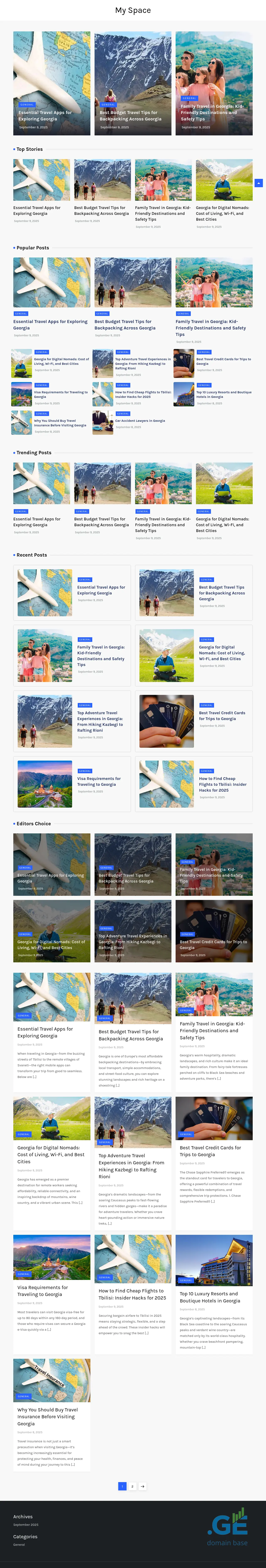 Screenshot of the site myspace.ge