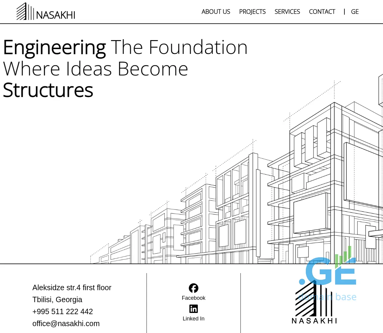 Screenshot of the site nasakhi.ge