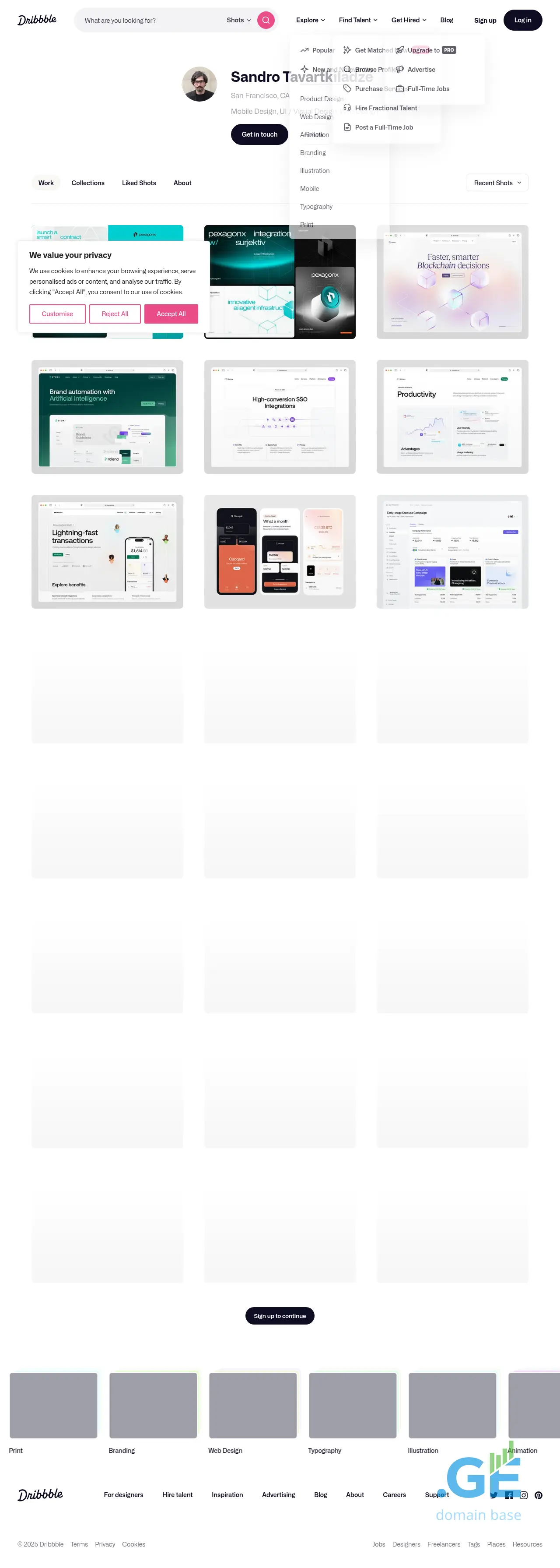 Screenshot of the site ndro.ge