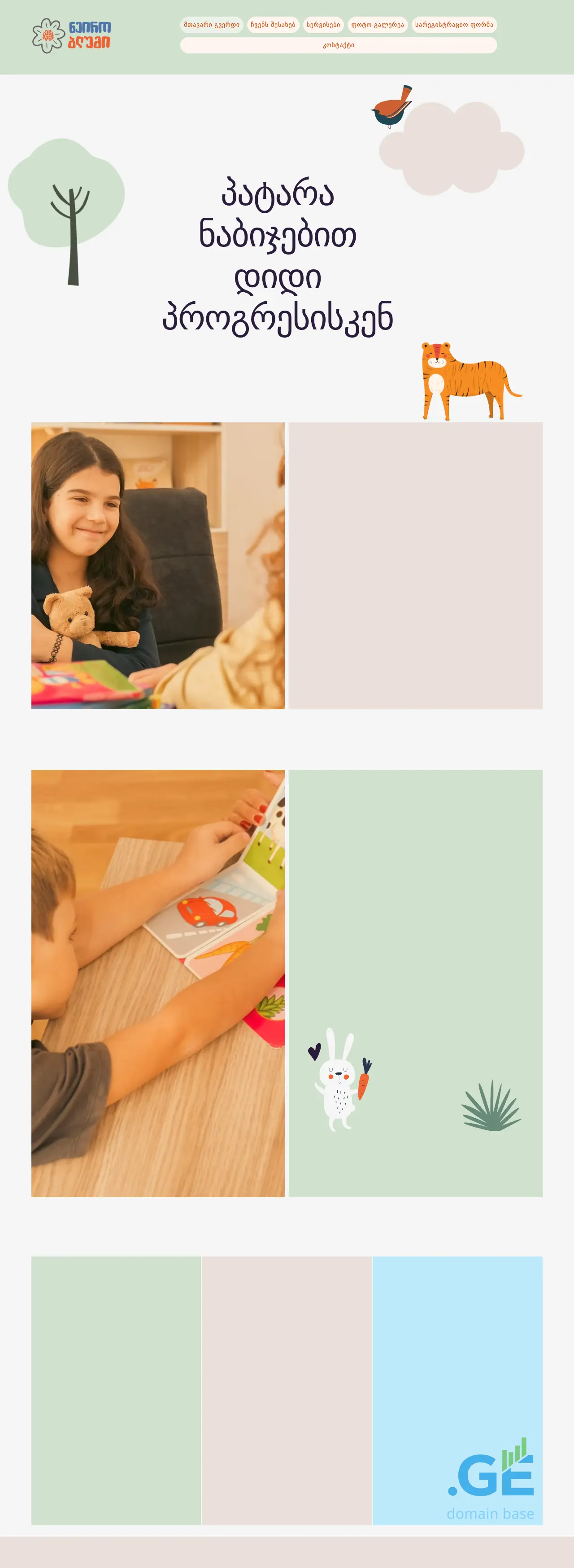 Screenshot of the site neurobloom.ge