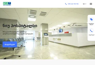 Screenshot of newhospitals.ge