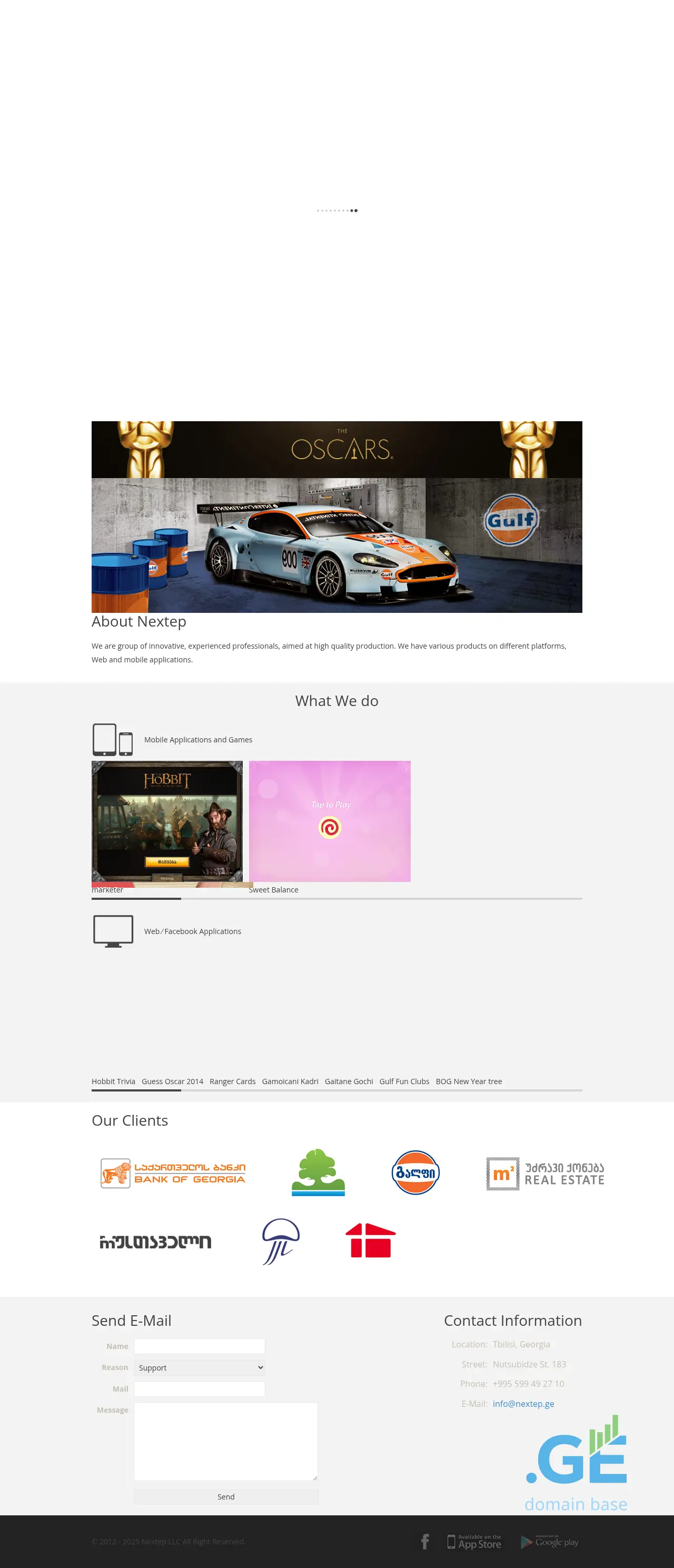 Screenshot of the site nextep.ge