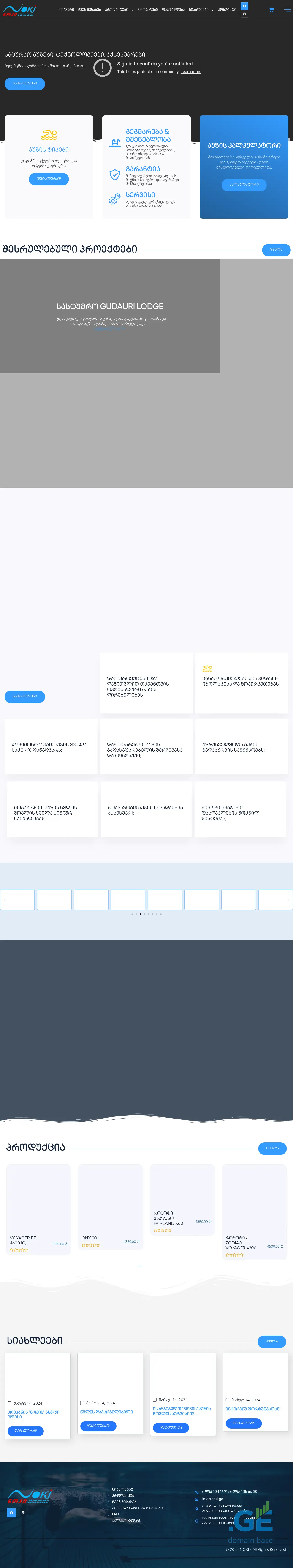 Screenshot of the site noki.ge