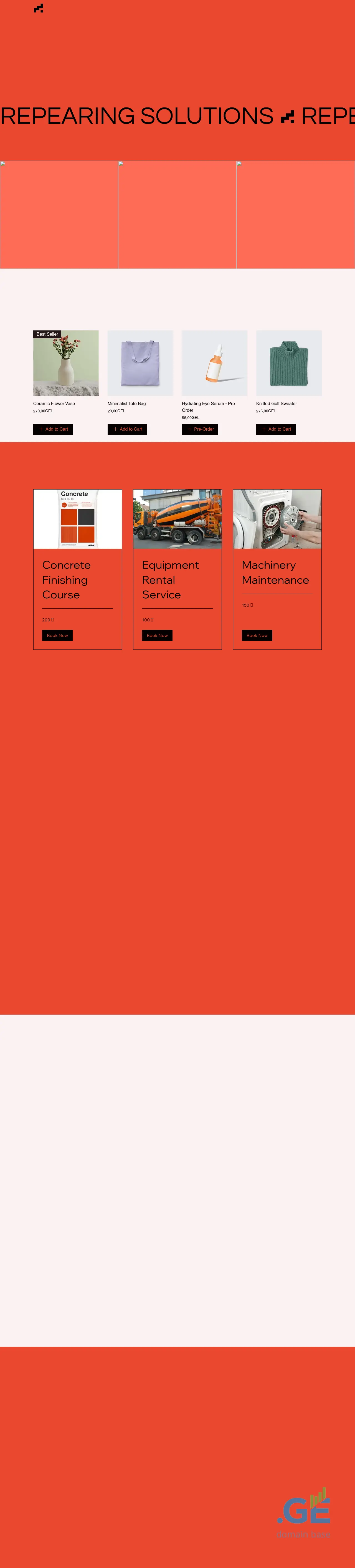 Screenshot of the site nordmotors.ge