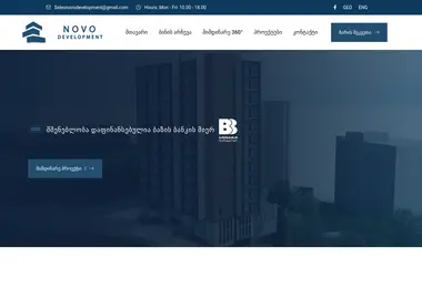 Screenshot of novo.ge