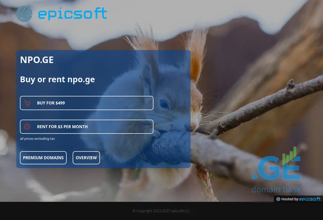 Screenshot of the site npo.ge
