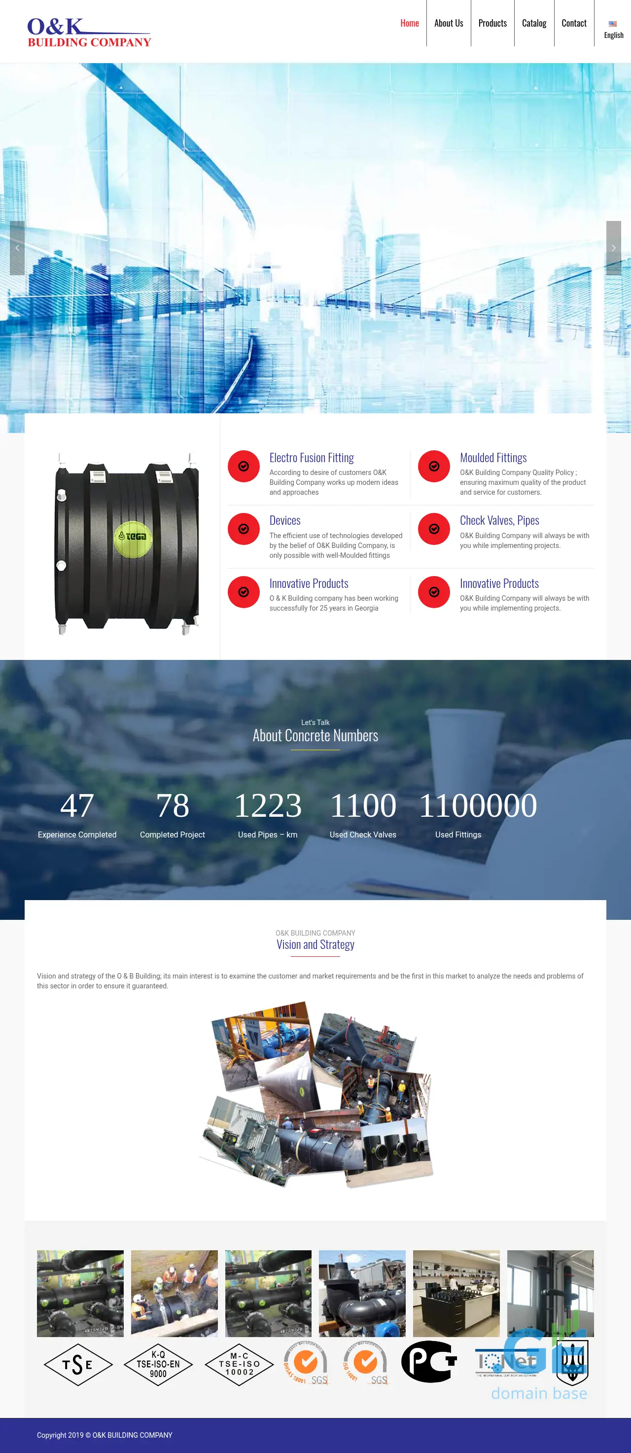 Screenshot of the site okbuilding.ge