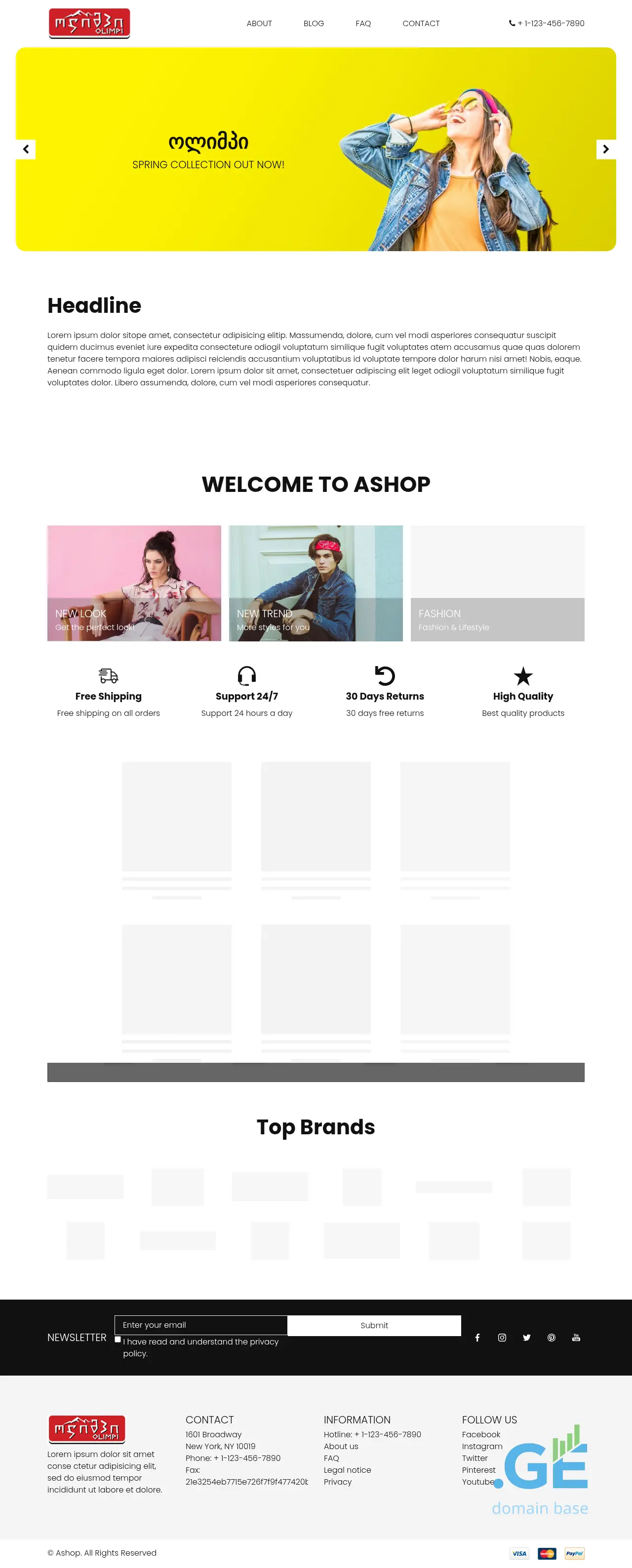 Screenshot of the site olimpi.ge