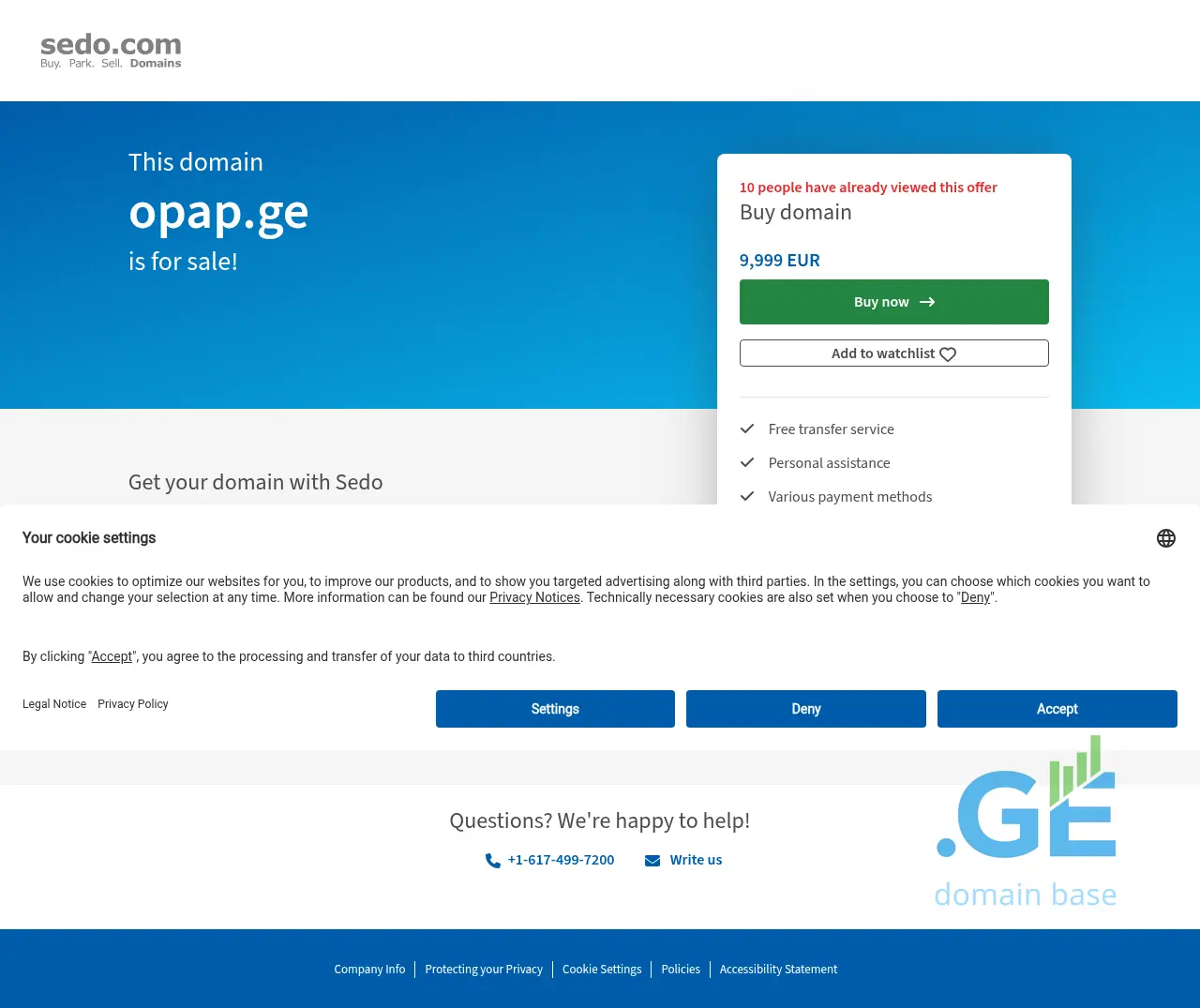 Screenshot of the site opap.ge