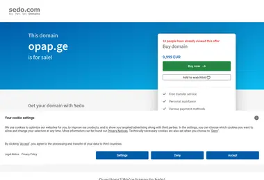 Screenshot of opap.ge
