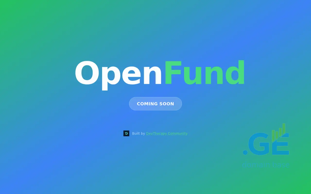 Screenshot of the site openfund.ge