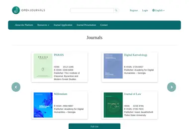 Screenshot of openjournals.ge