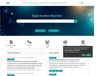 Screenshot of openscience.ge