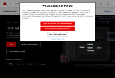 Screenshot of openshift.ge