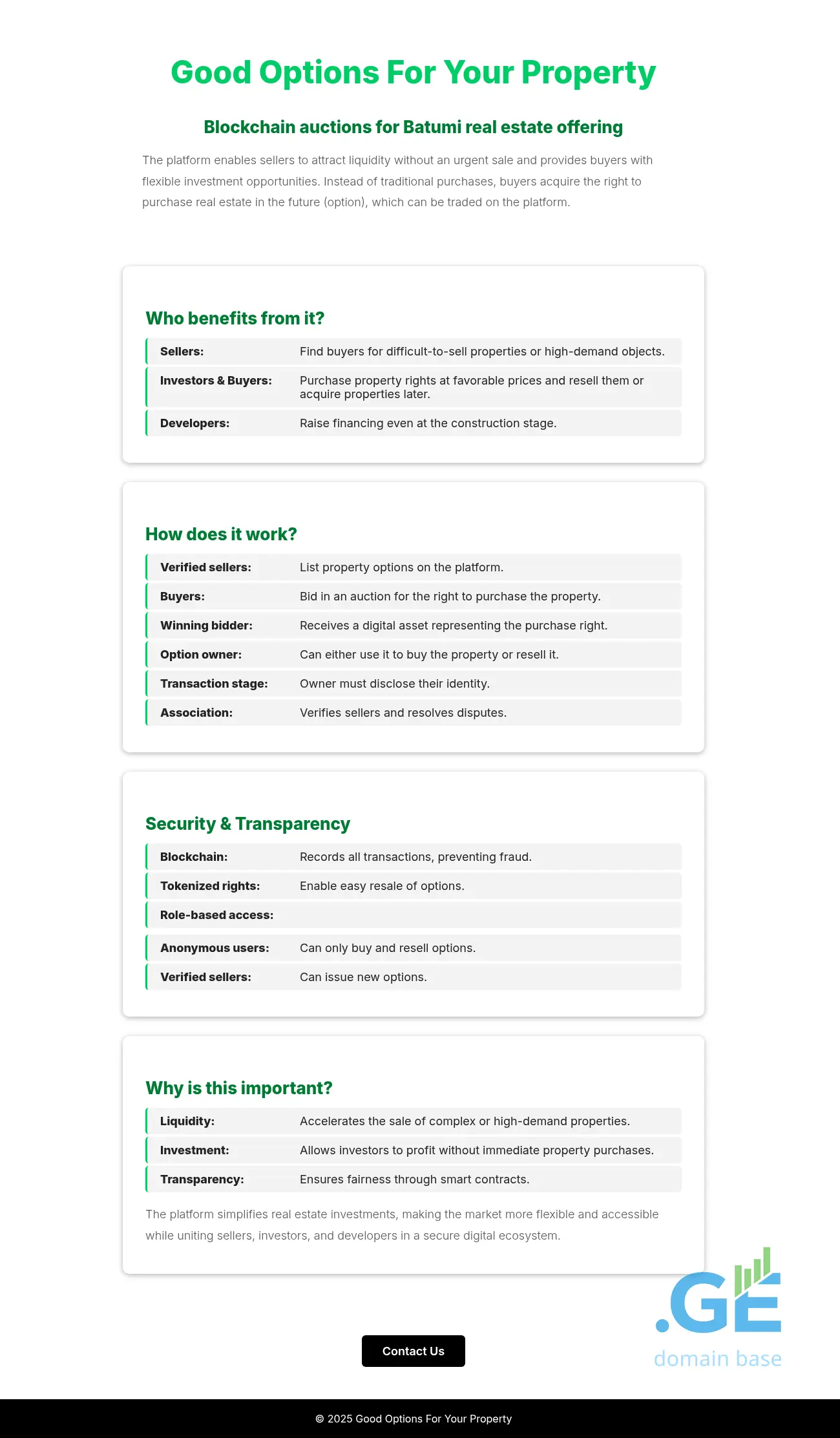 Screenshot of the site options.ge