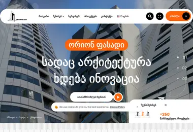 Screenshot of orionfacade.ge