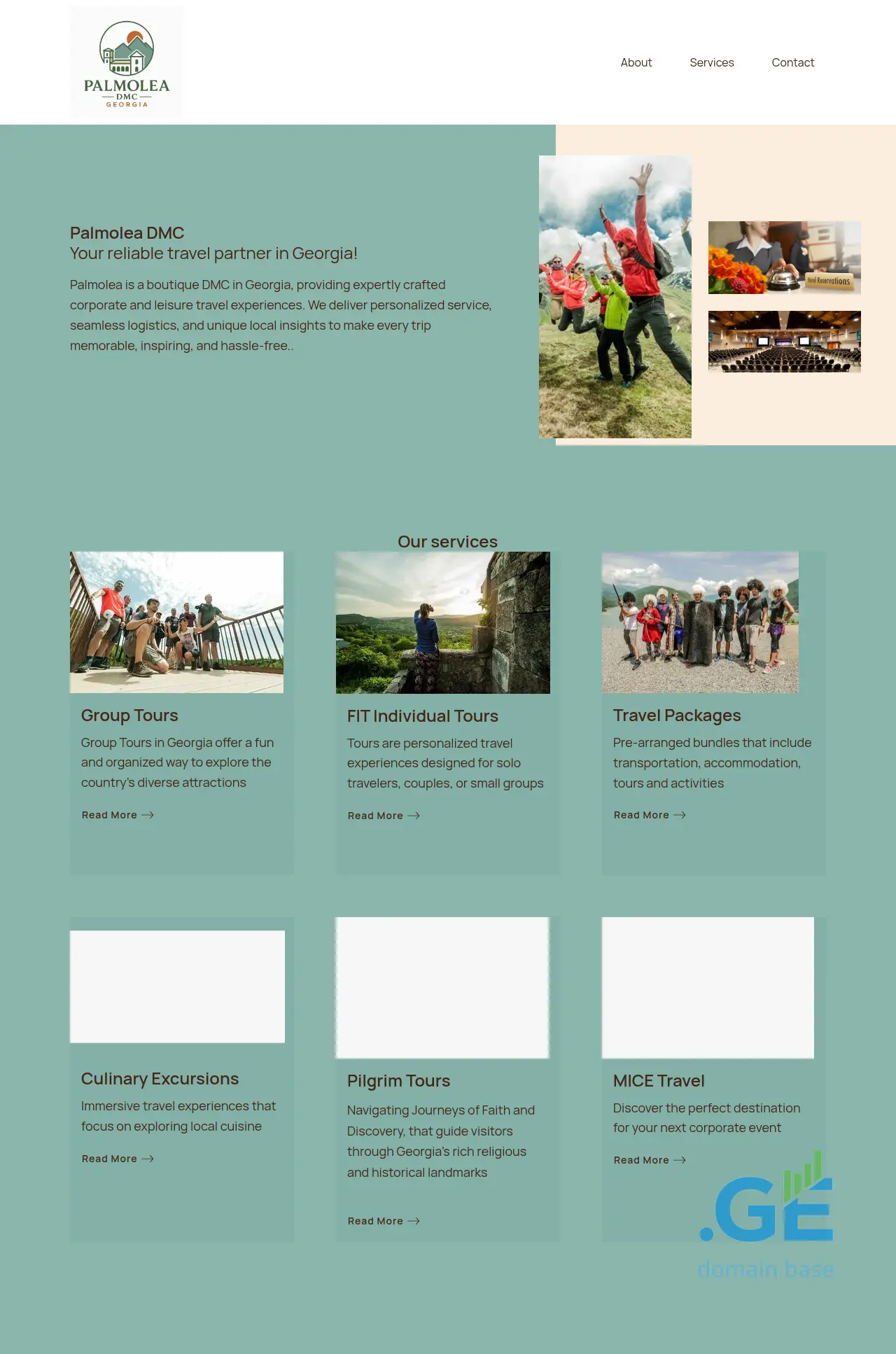 Screenshot of the site palmolea.ge