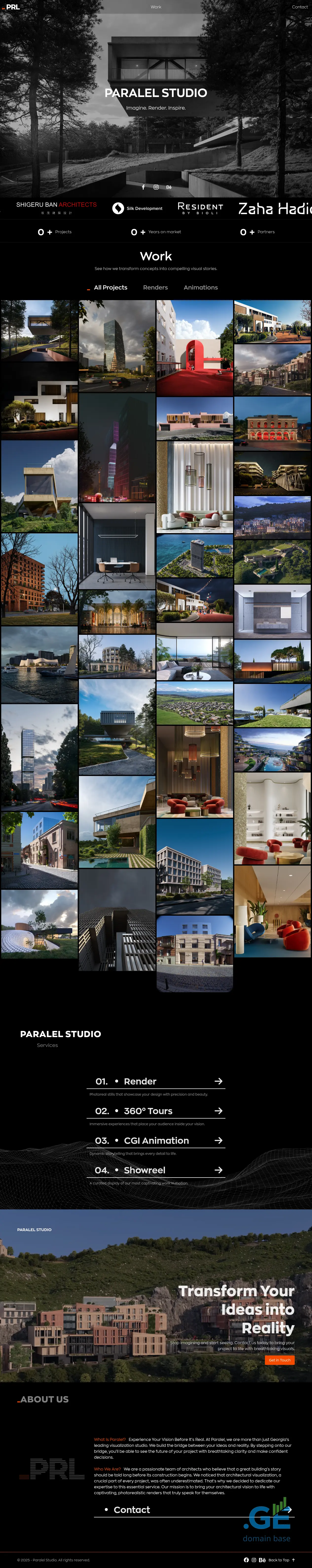 Screenshot of the site paralel.ge