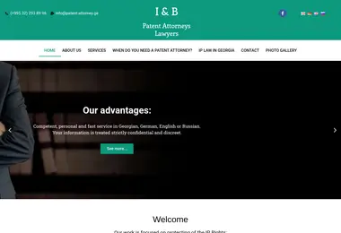 Screenshot of patent-attorney.ge
