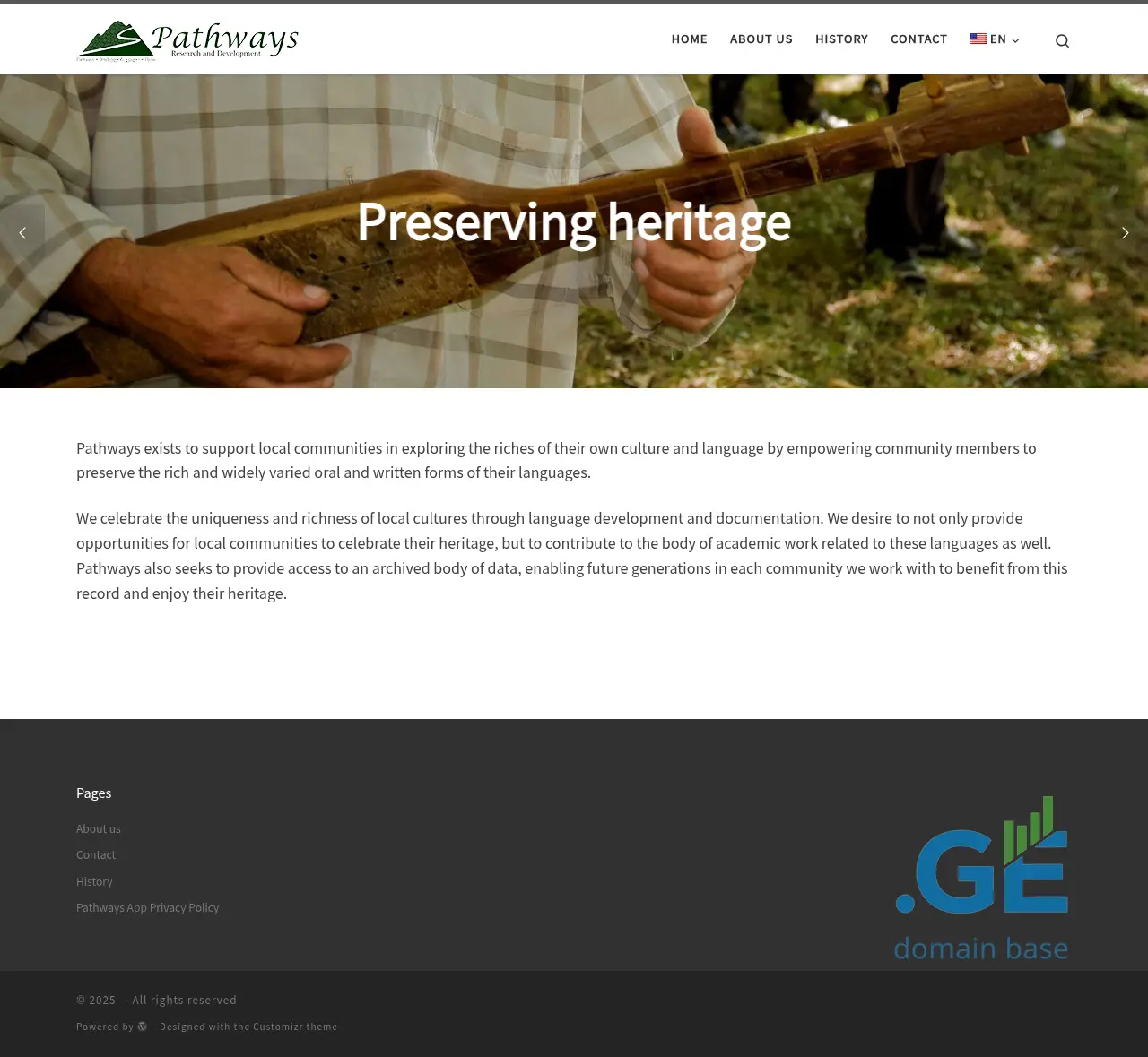 Screenshot of the site pathways.ge