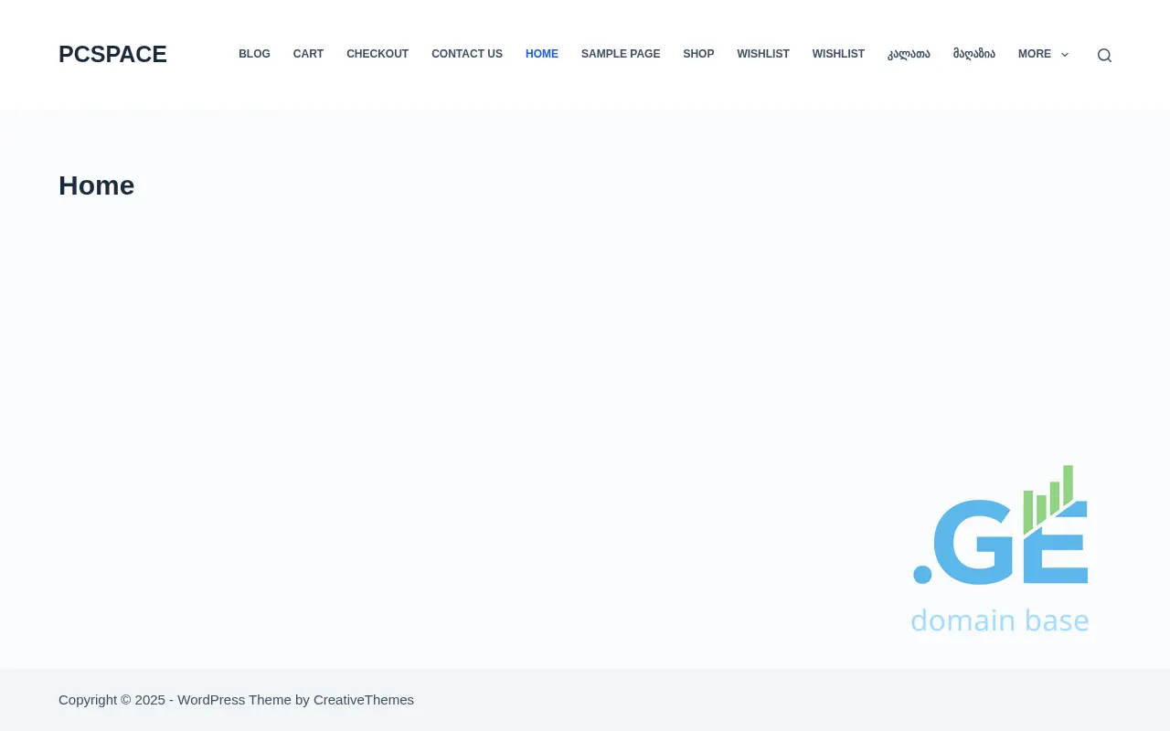 Screenshot of the site pcspace.ge