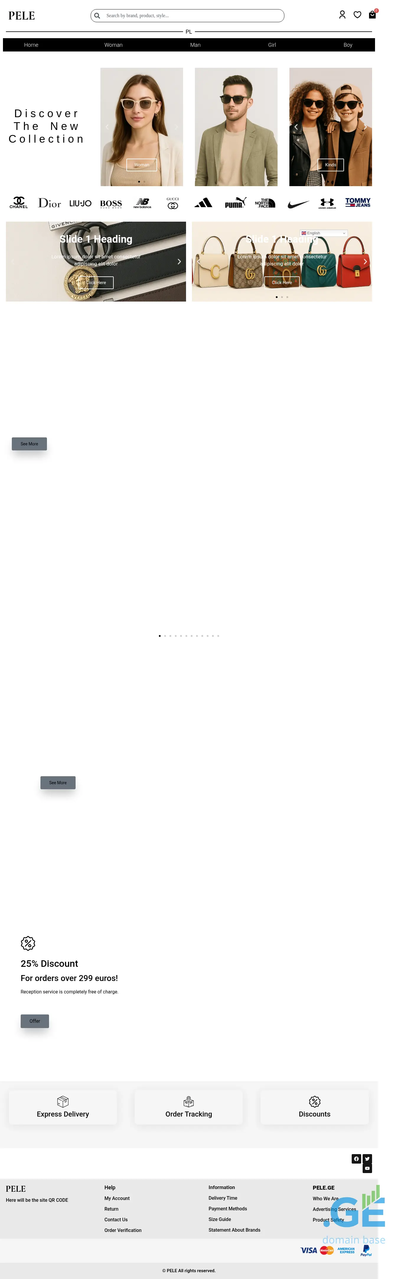 Screenshot of the site pele.ge