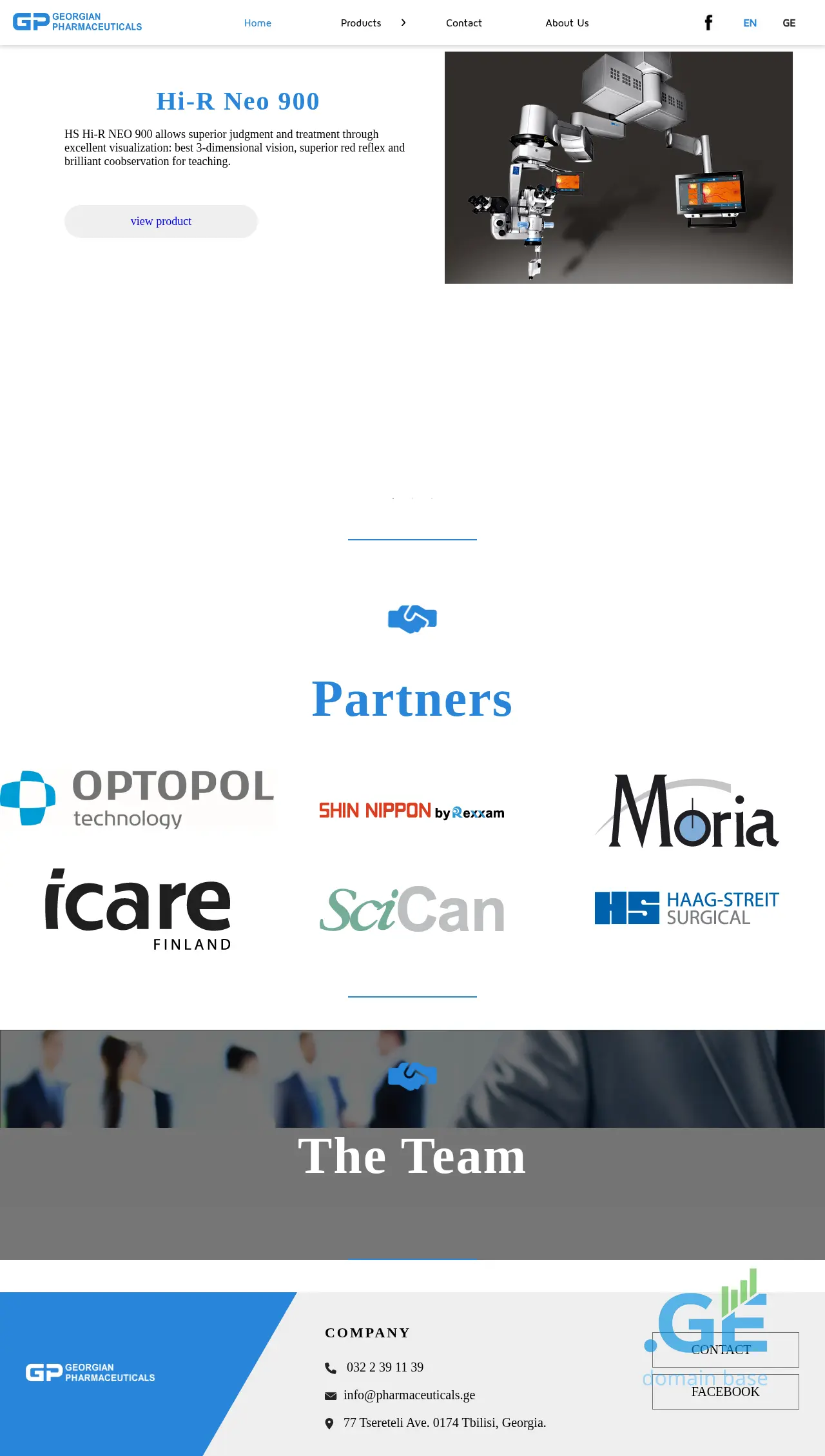 Screenshot of the site pharmaceuticals.ge