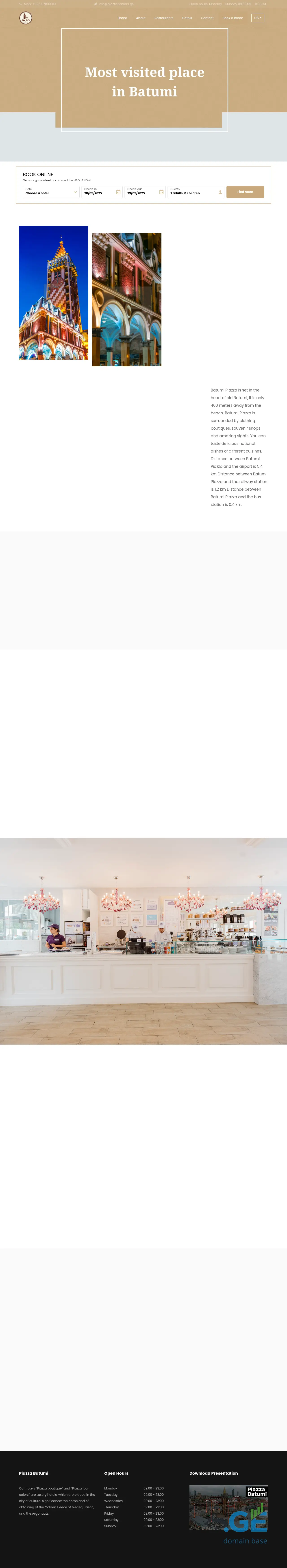 Screenshot of the site piazzabatumi.ge