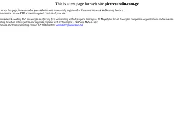 Screenshot of pierrecardin.com.ge
