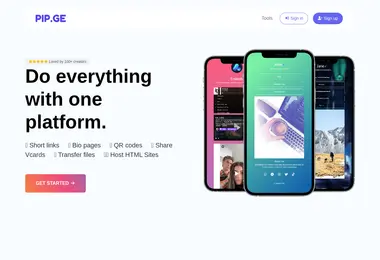 Screenshot of pip.ge