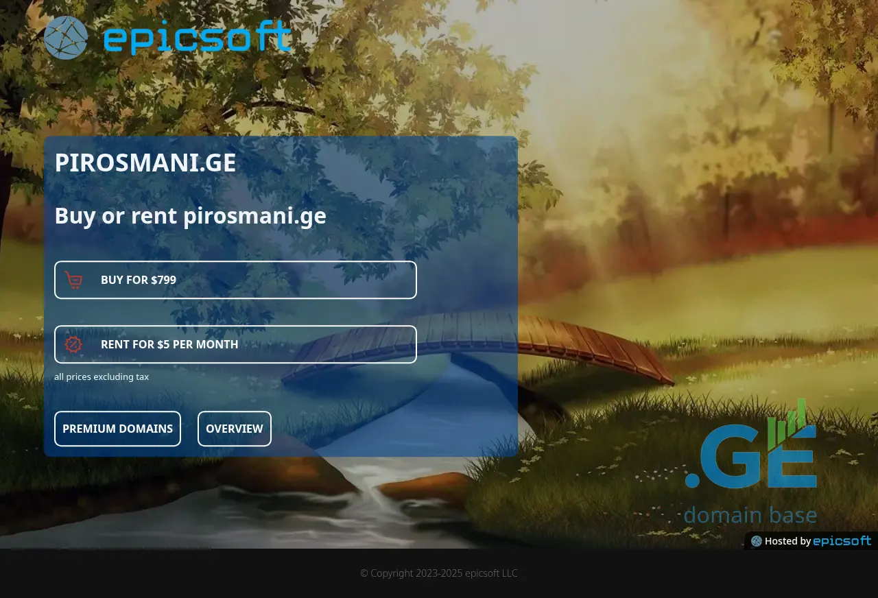 Screenshot of the site pirosmani.ge
