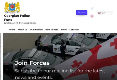 Screenshot of policefund.ge