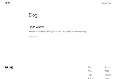 Screenshot of pr.ge