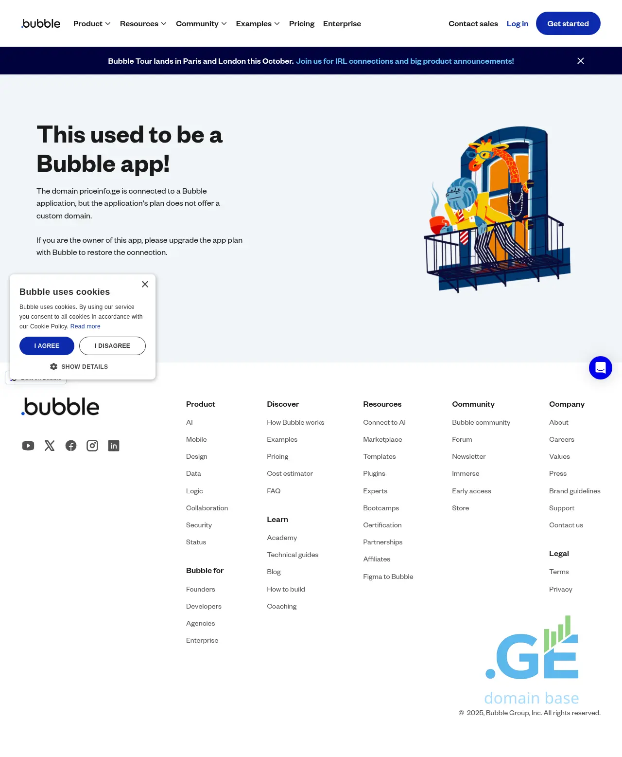 Screenshot of the site priceinfo.ge