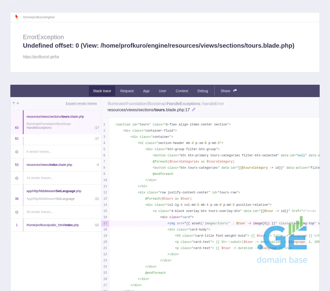 Screenshot of the site profkurort.ge