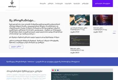 Screenshot of programirebis-kursebi.ge